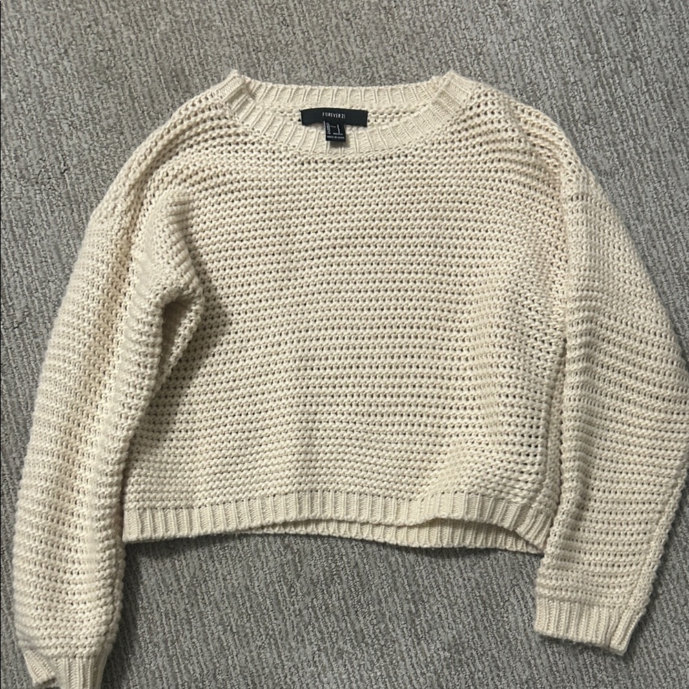 Forever 21 cozy Cream Sweater
